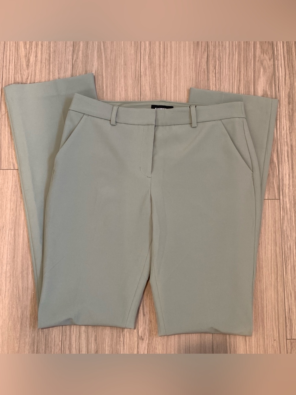 Express green Supersoft Twill Pants Boot Mid-Rise
